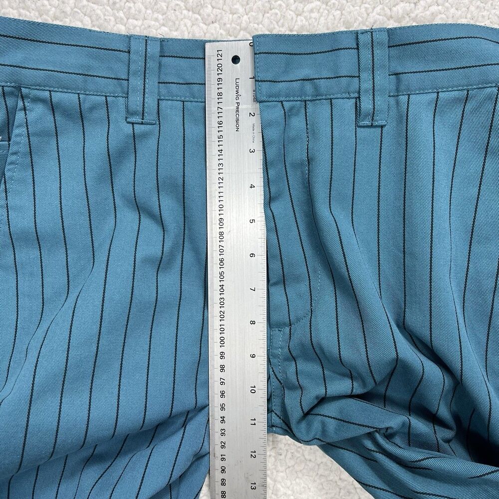 Supreme Striped Chino Work Pants Men's 30x26 Teal‎ Raw Hem  Cropped Streetwear - Picture 11 of 13